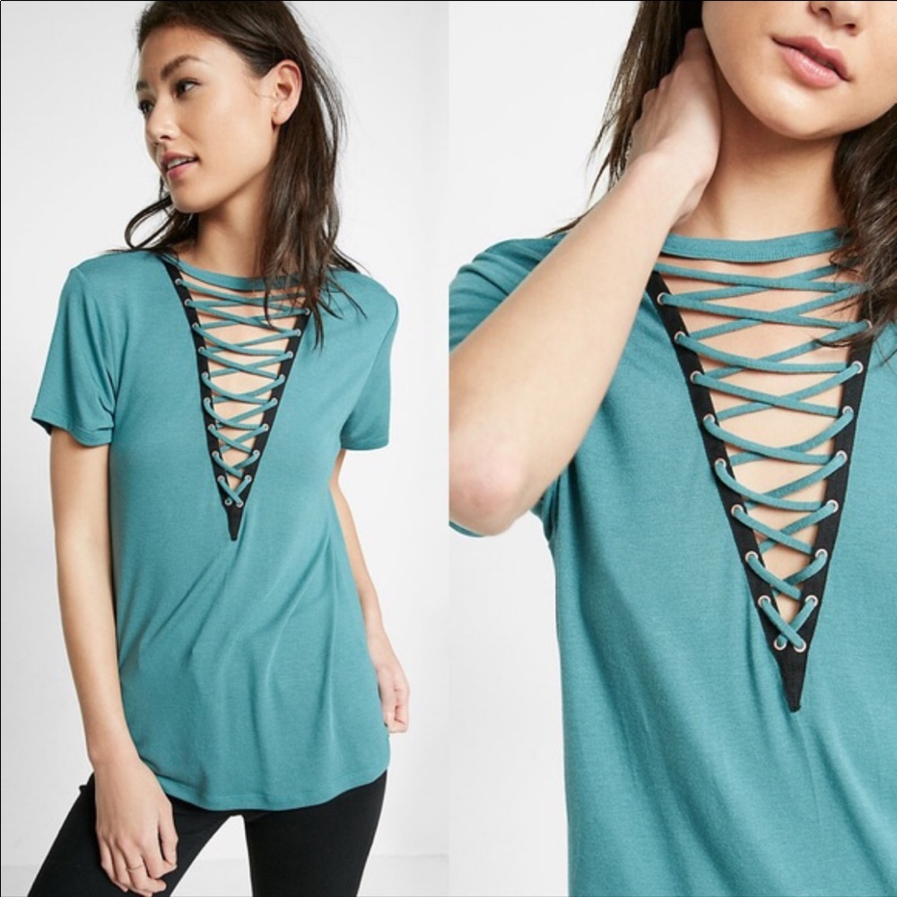 Express lace up shirt